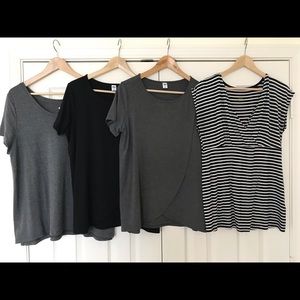 Lot of 4 Nursing Tops Size Medium